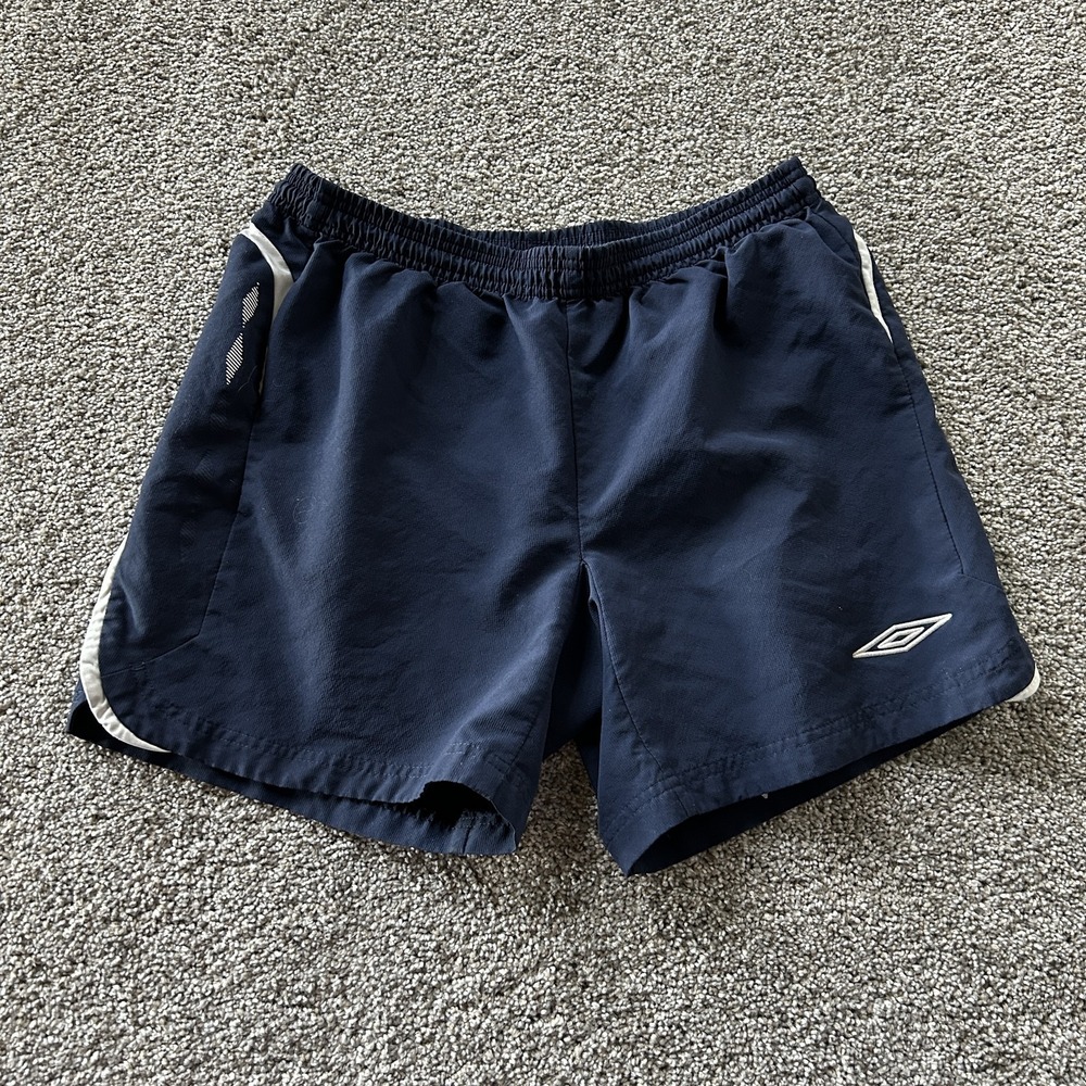Umbro Shorts Mens Medium Blue Polyester Running Soccer Athletic Gym 5 Inseam